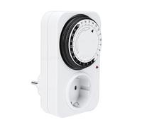 Yctze Presa Timer Meccanico con 96 Segmenti di Commutazione - Timer Analogico 24 Ore per Uso Interno, Programma di Accensione/spegnimento Personalizzabile con Blocco, Luci, Elettrodomestici e (Spina