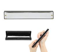 Yctze Professional C Key Diatonic Harmonica con Piastra di Copertura in Acciaio Colorato - per Principianti, S e Prestazioni (BLACK)