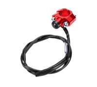 Yctze Pulsante Kill Switch per Moto, Avviamento Arresto Motore in Alluminio CNC per Manubrio da 22 Mm, Piastra Posteriore di Montaggio a 2 Cavi, Dirt Bike ATV Pit Scooter CRF XR CR (rosso)