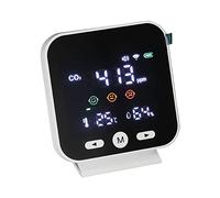 Yctze qualità Bianca con Schermo LCD e WiFi | Rilevatore di umidità e Temperatura CO2 per la Casa