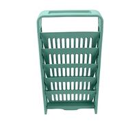 Yctze Raccolmo di Libreria in Plastica a 5 Livelli per un Deposito Efficiente in Casa, Ufficio, Scuola - Elegante Design per Pavimenti (GREEN)