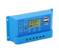 Yctze Regolatore Solare con Display LCD, Batterie 12 V e 24 V, Tecnologia PWM, Doppia Uscita USB, Funzioni Integrate, Regolatore Solare Efficiente Tutti i di Batterie (20A)