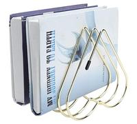 Yctze Scaffale Telescopico per Libri da Scrivania - Raccoglitori, Cartelle, Materiali per Bricolage e Libri a Forma di Cuore - Elegante Struttura in Ferro, Resistente Alla Ruggine, Ideale e (GOLD)