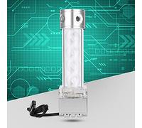 Yctze Serbatoio della Pompa di Raffreddamento Ad Acqua 800L/H Anodo in Alluminio con Testa 4M con Controllo della velocità PWM per di Raffreddamento a Liquido PC, Serbatoi (SILVER)