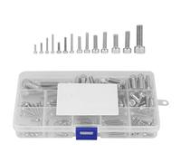 Yctze Set 135 Pezzi di Viti a Testa Esagonale a Esagono Incassato M2.5 M3 M4 M5 M6 M8, Acciaio Inossidabile 304, Adatte per Biciclette, Padelle, Inserti e Altro