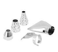 Yctze Set 5 Ugelli per Riscaldamento in Acciaio Inossidabile - Accessori per Riscaldamento con Applicazioni per Ugelli da 35 Mm di Diametro - e Punte per Tutte le Pistole a Caldo