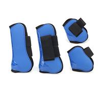 Yctze Set di 4 Paratendini per - Paranocche in PU per Tendini e Nocche per Salto e Equitazione - Protezione Antiurto per Le Gambe del Cavallo (Un Set di Quattro Grandi)