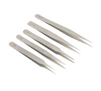 Yctze Set di 5 Pinzette Antimagnetiche Antistatiche Ad Alta elasticità per Orologi, per Riparazioni Accurate di Piccole Parti e Progetti Fai-da-te