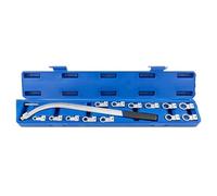 Yctze Set di Chiavi per Puleggia Tendicinghia, 5 Pezzi da E10 a E18 Esagonali e 8 Pezzi da 12 Mm a 19 Mm Connettore a Dodici Angoli, con Impugnatura Ergonomica per Regolare i