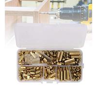 Yctze Set di Distanziatori Distanziatori in Ottone M4 con Viti e Dadi - Distanziali in Ottone di Alta qualità da 180 Pezzi in una Comoda Scatola di Immagazzinaggio per un Montaggio Versatile