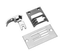 Yctze Set di Installazione Semplice con Piastra per Ago da Cucito in Acciaio Inossidabile con Griffa e Piedino per Macchine a Zigzag Industriali