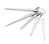 Yctze Set di Lamelle per Spessimetro in Acciaio Inox, Righello da 10mm, for | Materiale durevole, facile da trasportare, misurazione della dimensione dello spazio vuoto, graduazione chiara