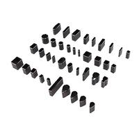 Yctze Set di Punzoni per Taglierina in Pelle da 39 Forme, Strumento per Punzonatura Cava in Acciaio Ad Alto Tenore di Carbonio Ad Alta densità per Artigianato e Accessori Fai-da-te