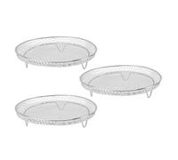 Yctze Set di Rack da 3 Pcs da 8 Pollici - 304 Rastrelliere Deidratori Impilabili in Acciaio Inossidabile per Accessori per Cottura e Griglia (Girare)