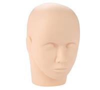 Yctze Set per Pratica Extension Ciglia, Testa in Silicone Morbido | Sensazione realistica, silicone riutilizzabile, adatto per la pratica del trucco, include nastro per ciglia, colla, pinzette