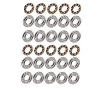 Yctze Set Piatto Alto in Miniatura con Cuscinetto Reggispinta da 10 Pezzi Macchinari e Attrezzature - Alta velocità, Basso Attrito, Prestazioni Ottimali delle Sfere (F6-14M 6 * 14 * 5mm(10 pezzi))