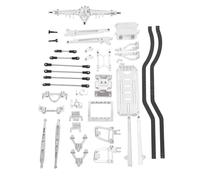 Yctze Set Telaio Premium in Lega di Alluminio RC con Asse Integrato e Ammortizzatori - Auto Cingolate RC SCX10 2WD Ottimizzate - Durevole, Modulare e Compatibile Eccezionale in Condizioni Difficili