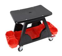 Yctze Sgabello Versatile con Ruote - Comodo Lavoro Meccanico in Garage, Autolavaggio, Riparazioni e Manutenzione Auto - Ampio Spazio per Riporre Strumenti e Materiali