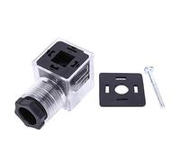 Yctze Spina per Valvola Solenoide Idraulica Universale con Lampada, Trasparente, AC 220 V - 5 Pezzi, Adatta per Elettrovalvola AC 110 V e Connettore Hirschmann