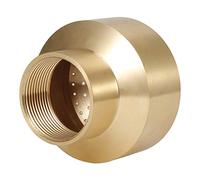 Yctze Spruzzatore di Ugelli in Ottone DN40 DN40 per lo Stagno da Giardino, Caratteristica dell'acqua del Paesaggio, Altezza Spray di 1,8 M, Installazione Facile, Design a più Buche, Ideale per le