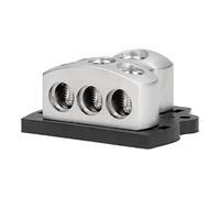 Yctze Supporto per Blocco di Distribuzione dell'alimentazione a 3 Vie per Sistemi di Amplificatori Automobilistici con Base Trasparente (B(base nera))