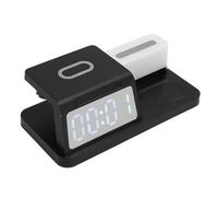 Yctze Sveglia LED Multifunzionale con Luce Notturna Luminosa per Telefono e Accessori (BLACK)