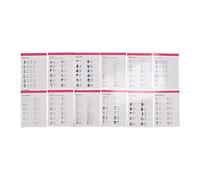 Yctze Tappetino per Esercizi per Unghie Lavabile e Riutilizzabile, Foglio per Esercizi per Unghie, Tappetino per con 12 Forme di per l'apprendimento e il Miglioramento delle abilità dell'artista