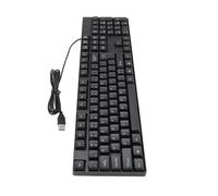 Yctze Tastiera da Gioco Cablata USB K1800 in Lingue Minoritarie, Tastiera PC a 104 Tasti con Cavo da 4,9 Piedi, Design Ergonomico per Uso in Ufficio e di Gioco (Inglese)