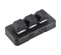 Yctze Tastierino a 3 Tasti Retroilluminato RGB - Tastierino Macro Meccanico Programmabile con Interfaccia USB Gioco e produttività, Computer Dal Design Ergonomico Leggero, Spina e comodità (#11)