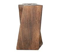 Yctze Terrario Pianta per Vegetazione di Prova di Vetro Artigianale - Fioriera Desktop Elegante per Piante da Interno, Telaio in Legno Unico, Ideale per Piccoli Spazi (Griglia in carbonio)