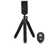 Yctze Treppiede in Spugna Blu con Telecomando Wireless | Supporto per Clamp/Holder per Telefono Regolabile e Bastone per Selfie