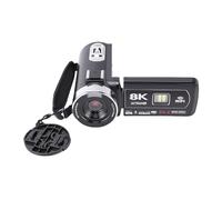 Yctze Videocamera 8K, Videocamera da 64 MP con Schermo Touch da 3 Pollici e Zoom Digitale 18x, Ideale per di Viaggio, Ritratti di Famiglia e Live streaming.