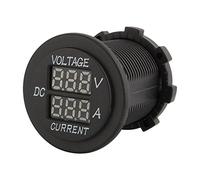Yctze Voltmetro Amperometro Dual Car Moto DC 48,6x26mm 12-24V Nylon Ecologico Doppio LED Voltmetro Digitale Amperometro Voltmetro Calibro Nero Rosso Luce