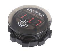 Yctze Voltmetro Digitale a Led Batteria 12-24v con Touch per Auto, Voltmetro, Led, 12v, 24v, Digitale, Batteria Auto, Tou (rosso)