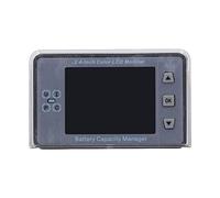 Yctze Voltmetro Wireless Coulometro Monitor di Gestione della capacità della Batteria con Schermo LCD a Colori 2,4 Pollici, Sensore Ingresso Sicuro, Allarme Cicalino e Due Porte di Comunicazione