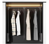 YCVAWEOD Abbattimento dell'Armadio, Tira Verso Il Basso, Tira Verso Il Basso, Cabina Armadio a Doppio tampone e deposito di Abbigliamento per Armadio, nero-700 LWX