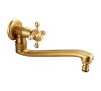 YCVAWEOD Antique lavello in Ottone Tap Acqua Basina a Parete Montata Bacino da Bagno Montato Tocca Tappa del lavandino Bagno Cold Basin Tap Tap LWX