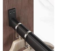 YCVAWEOD Appendiabiti da parete - Heavy Duty Clothes Nizer Extra Spessore 110 cm (43,25") Asta perfetta soluzione armadio in elegante finitura nera. LWX