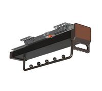 YCVAWEOD Armadio telescopico Estensione dell'arma Estensione Riduci per l'armadio Retrattile estesibile con Gancio Scorrevole per l'organizzazione dei Vestiti (Nero 45 cm/18 Pollici) LWX