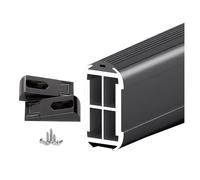 YCVAWEOD Asta di Barra dell'Armadio Pesante 2470 Pollici a Parete a Parete Metallica con Supporti terminali Rimovibili e Spessi sistemi di Armadio LWX