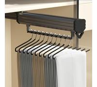 YCVAWEOD Asta di Gancio dell'Armadio Regolabile - Ridutta per Il Guardaroba Robusto per un'organizzazione efficiente dell'Armadio e ottimizzazione dello Spazio LWX