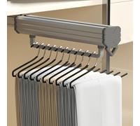 YCVAWEOD Asta di Gancio dell'Armadio Regolabile - Ridutta per Il Guardaroba Robusto per un'organizzazione efficiente dell'Armadio e ottimizzazione dello Spazio LWX