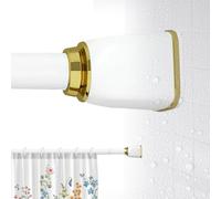 YCVAWEOD Asta di Tenda Regolabili Senza perforare 80-525 cm Asta di Tensione Classone in Acciaio Inossidabile/palo della Tenda per Tende da divisore e Balcone (Balcone Bianco (Bianco 115-170 cm) LWX