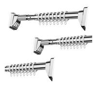 YCVAWEOD Asta di Tenda Senza Trapano con Ventose, Canna da Doccia Regolabile, barretta per finestre, armadi, bagni, 410 cm-500 cm e 260 cm-350 cm, Finitura in Acciaio Inossidabile. LWX