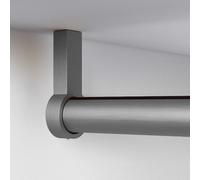 YCVAWEOD Asta per Appendiabiti per la casa con Una Striscia di Muto Non Slip, Finitura Spazzolata per Abiti appesi, Cross-Bar del Guardaroba Resistente LWX