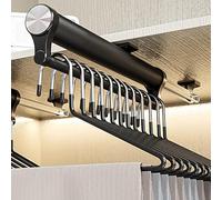 YCVAWEOD Asta per l'armadio per Estrazione estendibile per Il Servizio Pesante - Asta dell'Armadio, bidoni degli armadi del Guardaroba Scorrevole, portanti Appeso per Lo stoccaggio di Vestiti