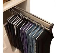 YCVAWEOD Asta per l'armadio per Estrazione estendibile - tiro per tiri per tiri per 30-80 cm, Bordo Armadio estendibile in Acciaio per Lo stoccaggio di Abbigliamento Pantaloni, Salva per Gancio per