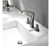 YCVAWEOD BACCHI BAGNI 3 Buchi Calcini Caldi e Freddi per la Doppia Leva del Bagno, Grigio LWX