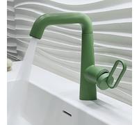 YCVAWEOD Bacini Basin Mixer Taps 1 Foro 2 modalità 360 ° Rotazione Calda e Fredda lavandino da Bagno Tocco in Ottone Grigio LWX