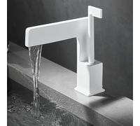 YCVAWEOD Bacini Mixer Rubinetto Il lavandino del Bagno a Cascata Tocca Brass Bacino Rubinetto per bagni 1 Foro Bianco Fatto in Cina LWX